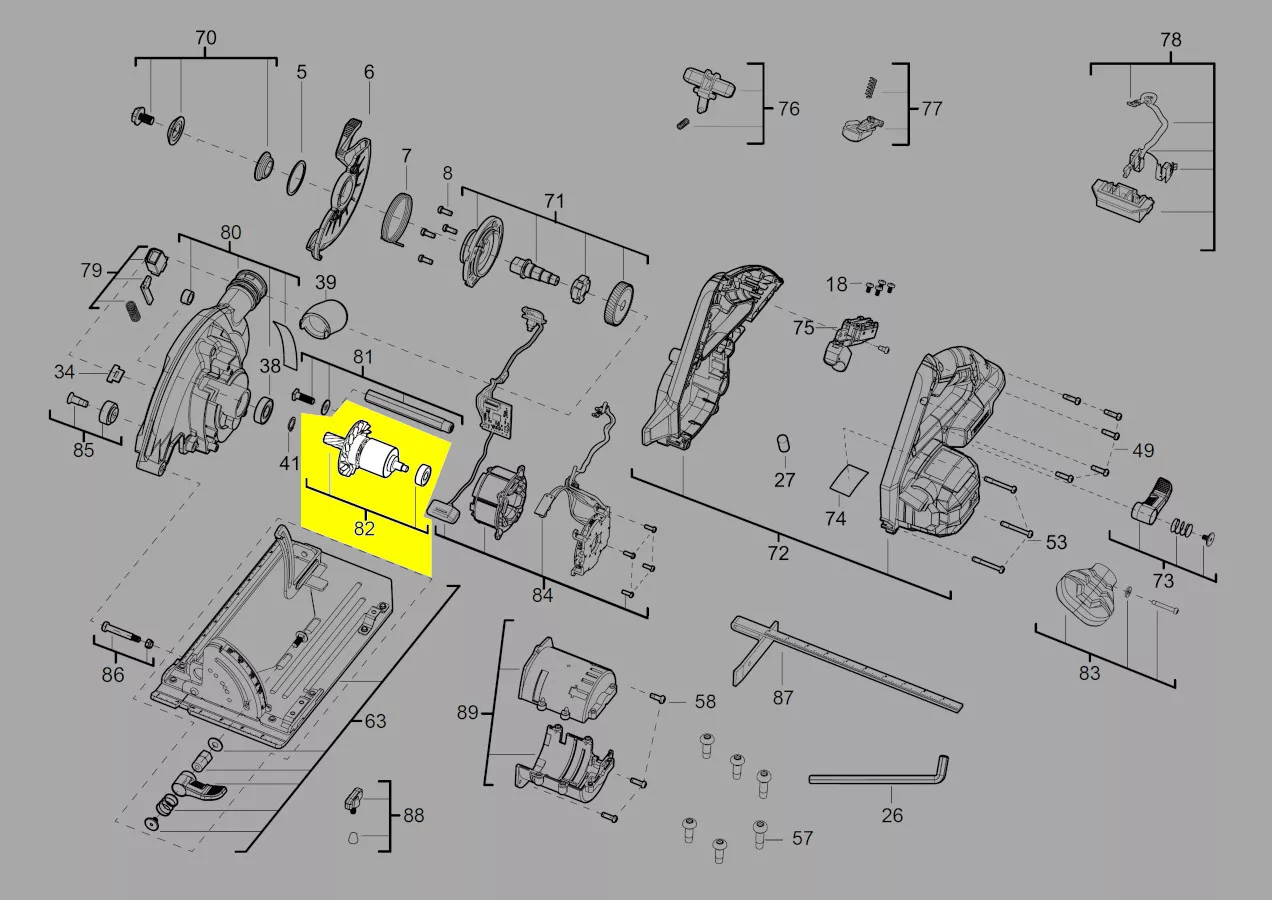rotor moteur réf. 4931454284 AEG